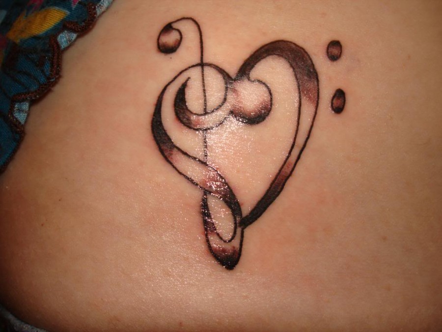 New Tattoobass Clef And Treble Clef Tattoo for Women