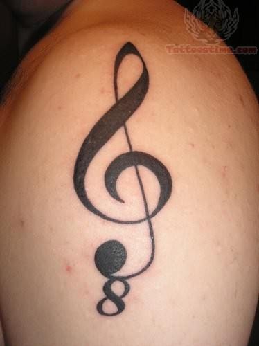 Cool Treble Clef Music Tattoos for Women