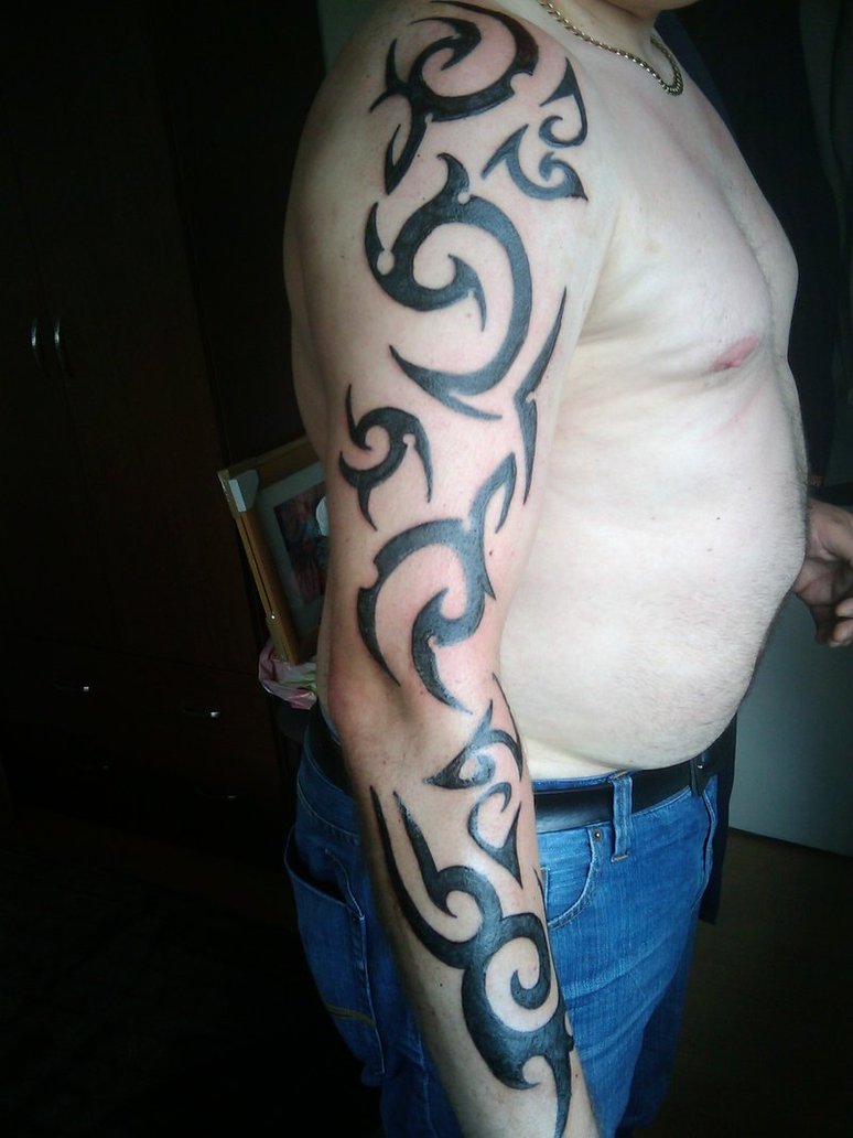 Tribal Tattoo on Arm Sleve Design for Men