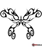 Stunning Butterfly Tribal Tattoo Sketch