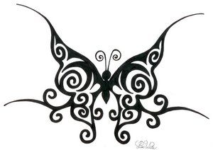 Cool Design Sample for Tribal Butterfly-Inspired Tattoo