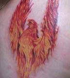 Great Phoenix Bird Details Tribal Tattoo
