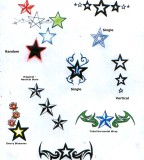 Various Star Tattoo Sketch-Designs by Munchtr (Deviantart)