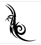 Simple Outline Tribal Design for Tattoo Ideas - Tribal Tattoos