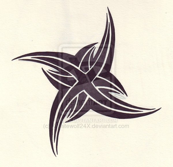 Awesome Tribal Star Sketches for Tattoo Design by Xwhitewolf24x (Deviantart)