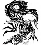 Amazing Tribal Dragon Tattoo Design Ideas by Ligerinuzuka (Deviantart)