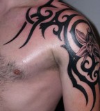 Upper-Arm / Over-shoulder Tribal Tattoos Design for Men - Tribal Tattoos