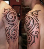Upper-Arm / Half-Sleeve Tribal Tattoos Design Ideas for Men - Tribal Tattoos