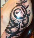 Polynesian / Tribal Upper-arm Tattoos Design for Men - Tribal Tattoos