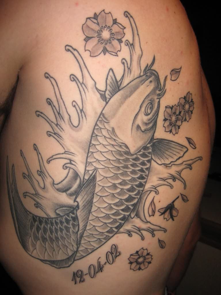 Elegant Koi Fish Tattoo For Women