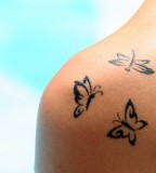 Small Butterflies Tattoo Design for Female