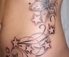 Star Tribal Tattoo Design for Women