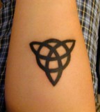 Exotic Black Celtic Trinity Knot Tattoo for Men