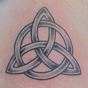 Cool Minimalist Trinity Knot Tattoo Design