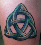 Beautiful Trinity Knot Circle Tattoo Design
