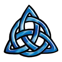 Blue Celtic Trinity Knot Temporary Tattoo