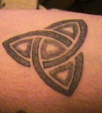 Cool Black Shades Trinity Knot Tattoo