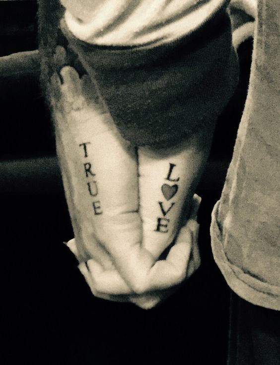 true love couple tattoo