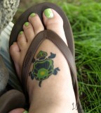 Gorgeous Turtle Tattoo Designs On Feet