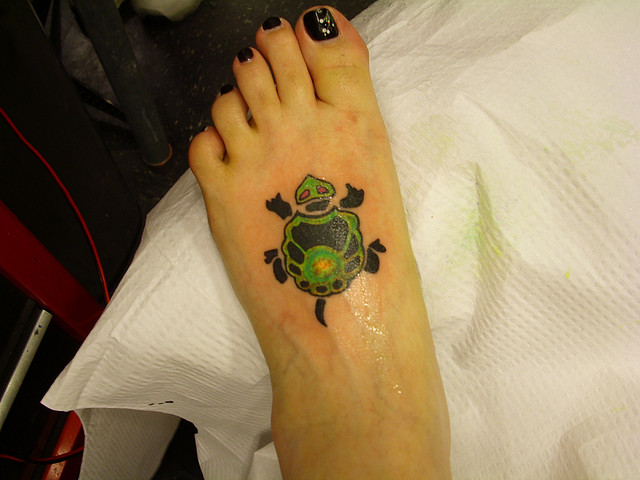 Cute Turtle Tattoo For Girls
