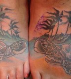 Couple Turtles Tattoo Design