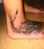 Polynesian Turtle Tattoo on Feet