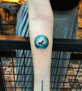 unicorn-circle-tattoo