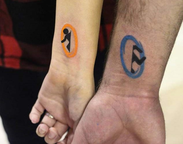 unique couple tattoo