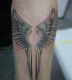 Valkyrie Wings On Forearm By Morbidguy