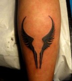 Simple Valkyrie Wings Tattoo Picture Sample