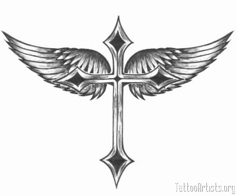 Winged Cross Tattoo Artists Picture