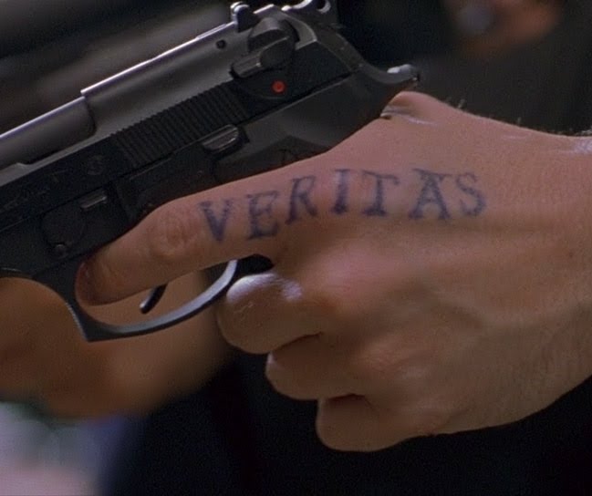 Boondock Saints Inspired Veritas Tattoo on Pointer Finger