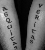 Tattoo Veritas Aequitas Forearm Tattoo Design Inspiration
