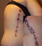 Cool Veritas Aequitas Tattoo Wip By Tarotshama