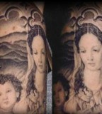 Beautiful Painting-like Tattoo Art of the Virgin Mary - Christian Tattoos