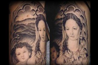 Beautiful Painting-like Tattoo Art of the Virgin Mary – Christian Tattoos