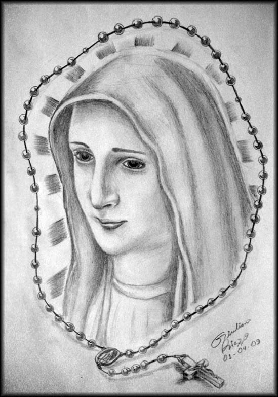 Virgin Mary Design Sketch for Tattoo by Gilrizzo (Deviantart)