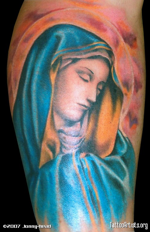 Amazing Painting-like Virgin Mary Tattoo Art – Christian Tattoos