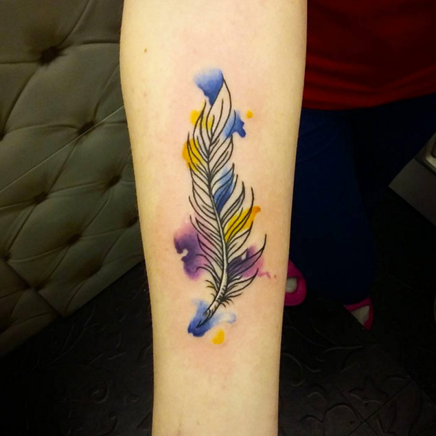watercolor feather2
