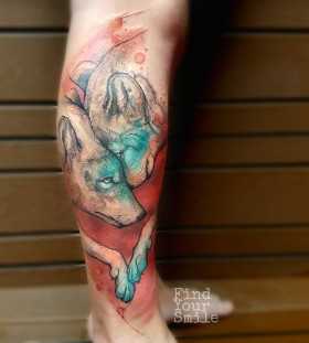 watercolor-wolf-tattoo
