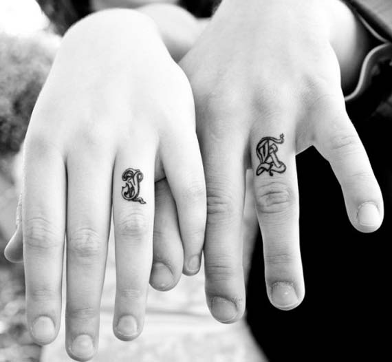 Memorable First Name Wedding Ring Finger Tattoo