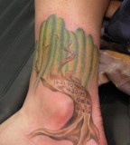 Weeping Willow Tree on Right Foot