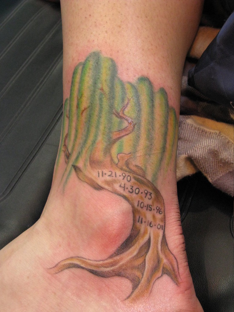 Weeping Willow Tree on Right Foot
