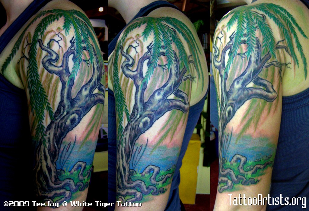 Weeping Willow Tree Tattoo