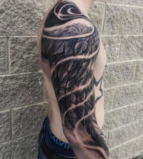 wing sleeve tattoos for men