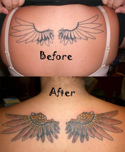Nice Feminine Wings Tattoo Cover Up for Women – Cover up Tattoos