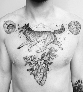 wolf-chest-tattoo-by-freeorgy