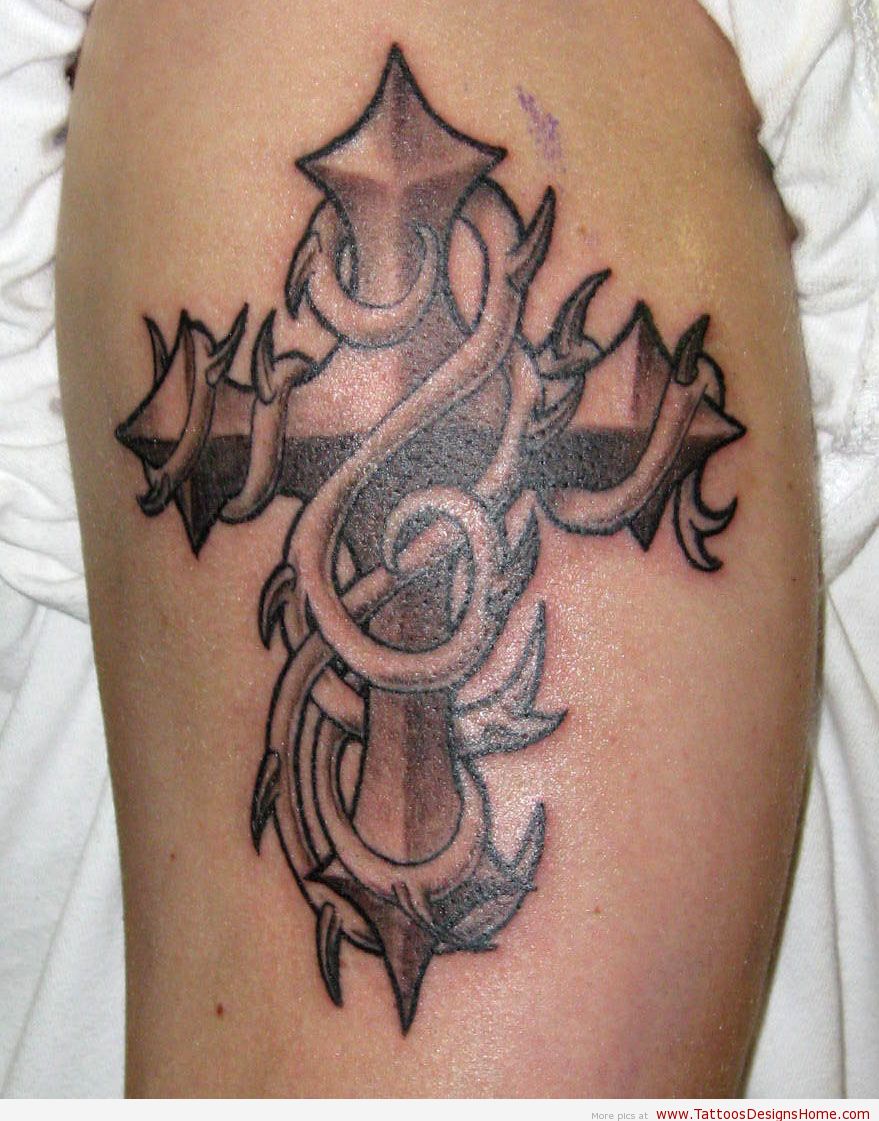 Cross Flames Tattoo – Tattoo For Men