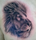 Lion Head Design Tattoo For Men