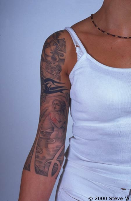 Half Sleeve Tattoo Design for Women